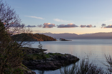 Mountain and sea view in the Pacific Northwest