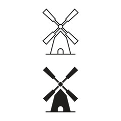 Windmill Icon Set Vector Design.