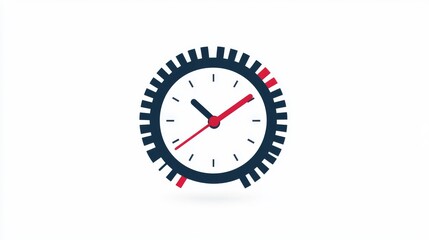 Minimalistic Timer Measure. Stripes Around the Circle. Timer Logo Countdown. Circular Icon with Lines. Time Sign or Logo Concept. Vector Illustration.