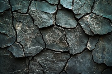 Cracked Slate Stone Wall Texture