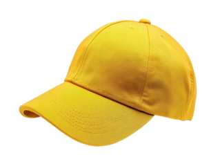 Isolated yellow baseball cap