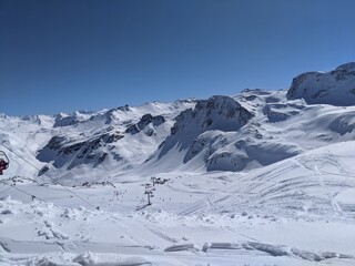 Fototapeta premium ski resort in the mountains