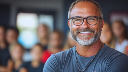 Portrait of a Happy Mature Man with a Kind Smile
