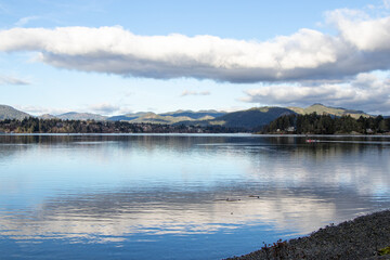 Tranquil bay in the Pacific Northwest