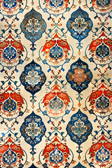 Intricate Ottoman Patterns Showcasing Cultural Heritage in Geometric and Floral Motifs