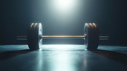 Strength, Fitness, and Weightlifting: A Barbell's Silhouette