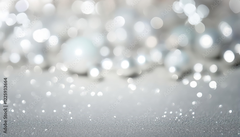 Poster silver pearl a captivating, blurred abstraction on an empty background, infusing a sense of mystery 