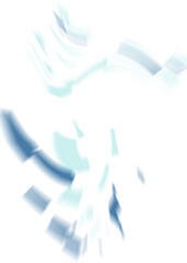 Obraz premium An abstract transparent iridescent color blur design element.