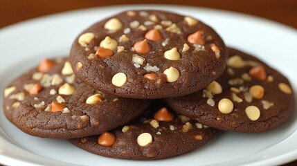 Delicious Chocolate Cookies with Butterscotch Chips and Sea Salt