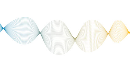 Vector curvy abstract line art wavy flowing dynamic green pink white background in concept music or sound, wave, wind, information flow