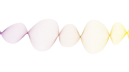 Vector curvy abstract line art wavy flowing dynamic orange yellow white background in concept music or sound, wave, wind, information flow	