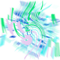 An abstract transparent iridescent color blur design element.
