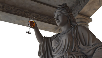 Statue with a Wineglass