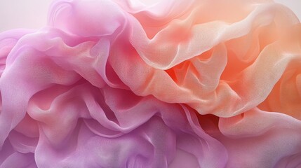 Fototapeta premium Draped ombre chiffon fabric soft pastel colors