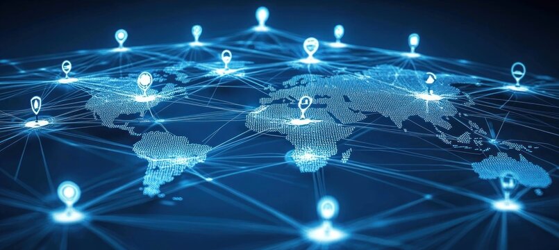 Global Network Connectivity: A Visual Representation of Worldwide Interconnection