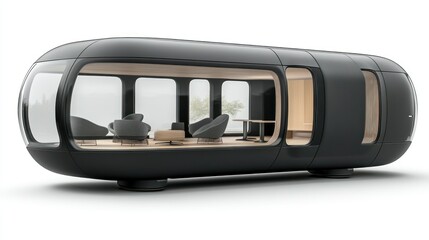 Futuristic Capsule Home: Modern, Minimalist Design for Sustainable Living
