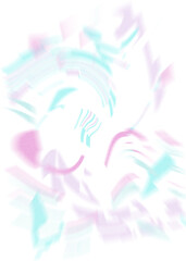 Obraz premium An abstract transparent iridescent color blur design element.