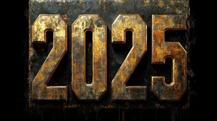 Rusty 2025: A Grunge New Year's Greeting