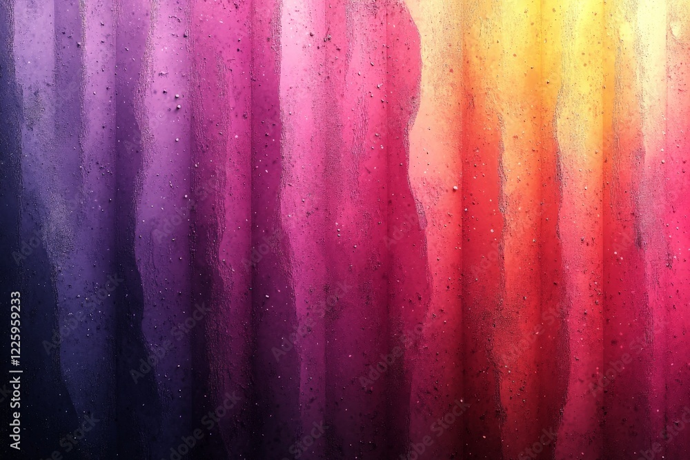 Poster Colorful abstract waves create a vibrant gradient pattern resembling a sunset over a textured background