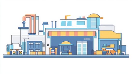 Obraz premium Smart industry concept. Automation and data exchange in manufacturing technologies.