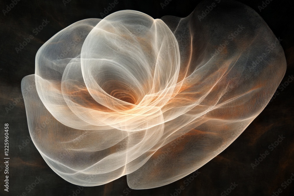 Leinwandbilder abstract swirl of light and particles creating a captivating visual effect in dark background