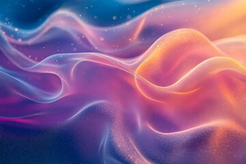 Fototapeta premium Colorful abstract wave patterns in soft hues flowing gracefully across a tranquil surface at dawn