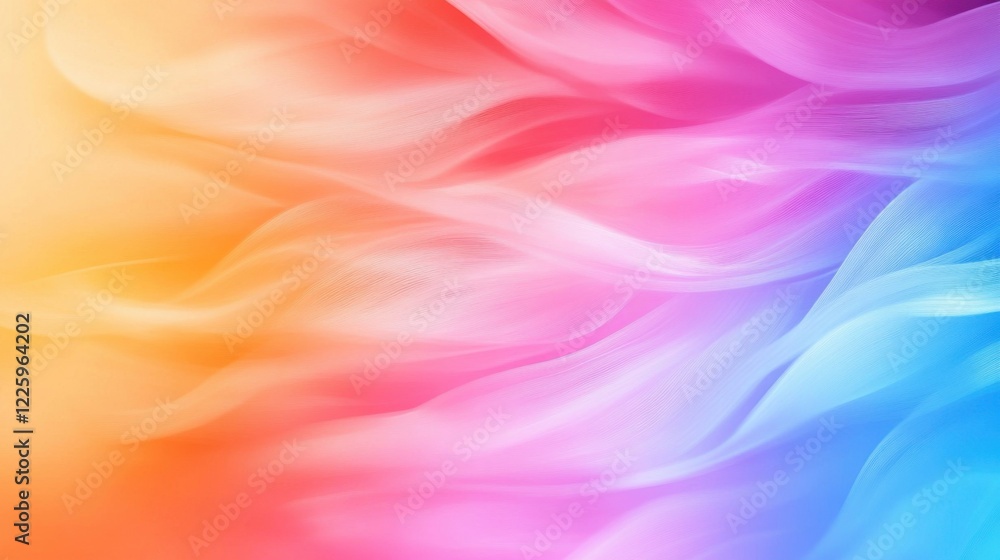 Aufkleber vibrant gradient waves of colorful flowing abstract background for artistic design and textures