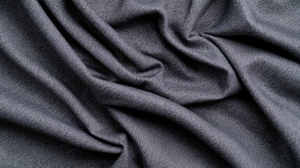 Gray fabric texture, draped folds, soft textile, background, design