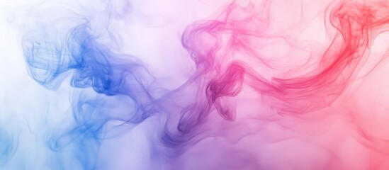 Obraz premium Abstract Swirling Pink and Blue Smoke - Dreamy Pastel Background