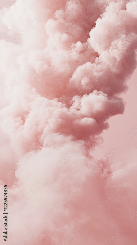 Canvas Prints abstract swirling dust clouds in dynamic pink and white composition