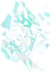 An abstract transparent iridescent color blur design element.