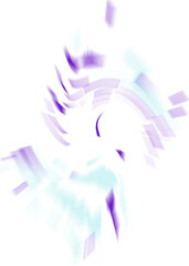 An abstract transparent iridescent color blur design element.