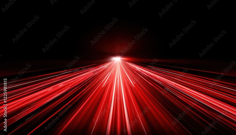 Poster highspeed line of red light motion against a fast movement background design, capturing the energy a