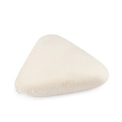 One eraser isolated on white. School supply