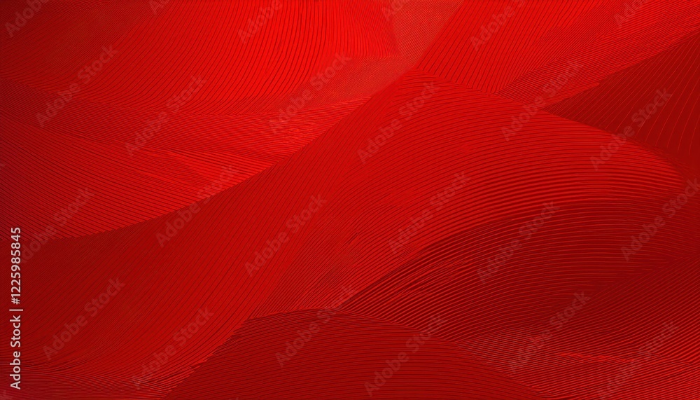 Poster Vibrant Abstract Artwork Closeup of a Striking Red Textured Backdrop with Layered Geometric Patterns, Evoking a Sense of Energy and Movement.