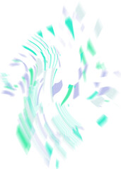 An abstract transparent iridescent color blur design element.