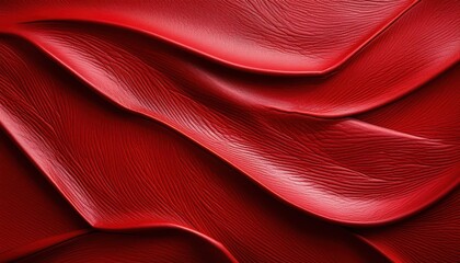 Striking Closeup of Intricate Red Textured Surface, Displaying Vibrant Layers and Complex Patterns, Showcasing the Beauty of Minimalist Artwork.