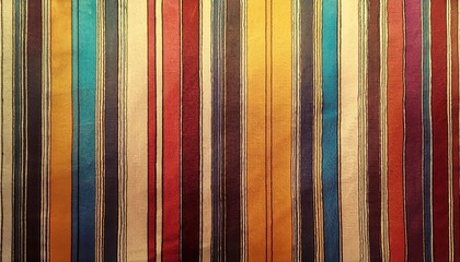 Vibrant Retro Striped Abstraction A Colorful Symphony of Textures and Patterns, Showcasing a Rhythmic Blend of Geometric Shapes Set Against a Backdrop of Dynamic Hues