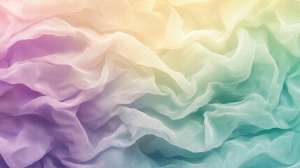 Obraz premium Pastel Draped Sheer Fabric Soft Texture Background