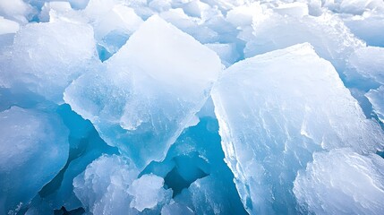 Obraz premium Stunning Blue Ice Cubes Texture Background