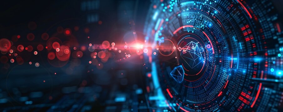 Digital security system is analyzing and identifying cyber threats in cyberspace