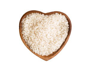 heart shaped bowl with white rice