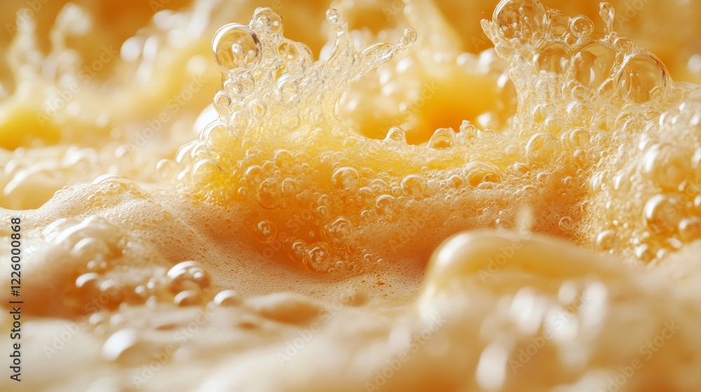 Poster captivating close-up of mesmerizing paint bubbles emerging on a surface creates abstract artistry an