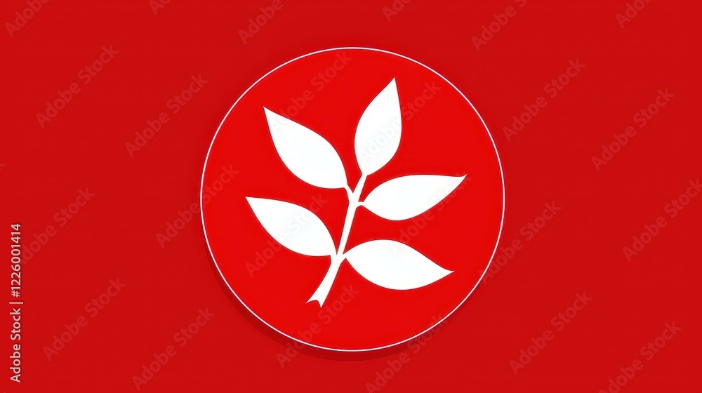 Poster clean vector art featuring an empty ban symbol, perfect for customizable designs or signage needs.