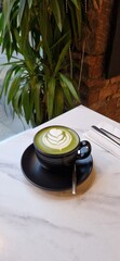 hot matcha