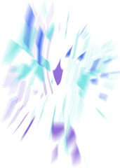 An abstract transparent iridescent color blur design element.