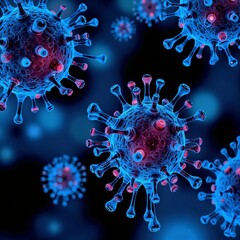 Detailed view of a spiky-surfaced microorganism under the microscope