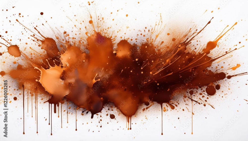 Poster vibrant rustcolored paint splatter abstract watercolor background a whirl of textures and colors in 