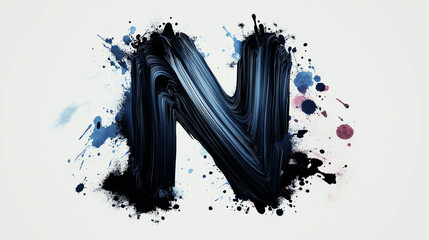 Obraz premium 3D Ink Splatter Letter: Unique Custom Art for Modern Home Decor and Personalized Gifts