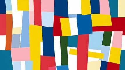 Fototapeta premium Abstract Geometric Colorful Pattern Background Bright Bold Shapes Design